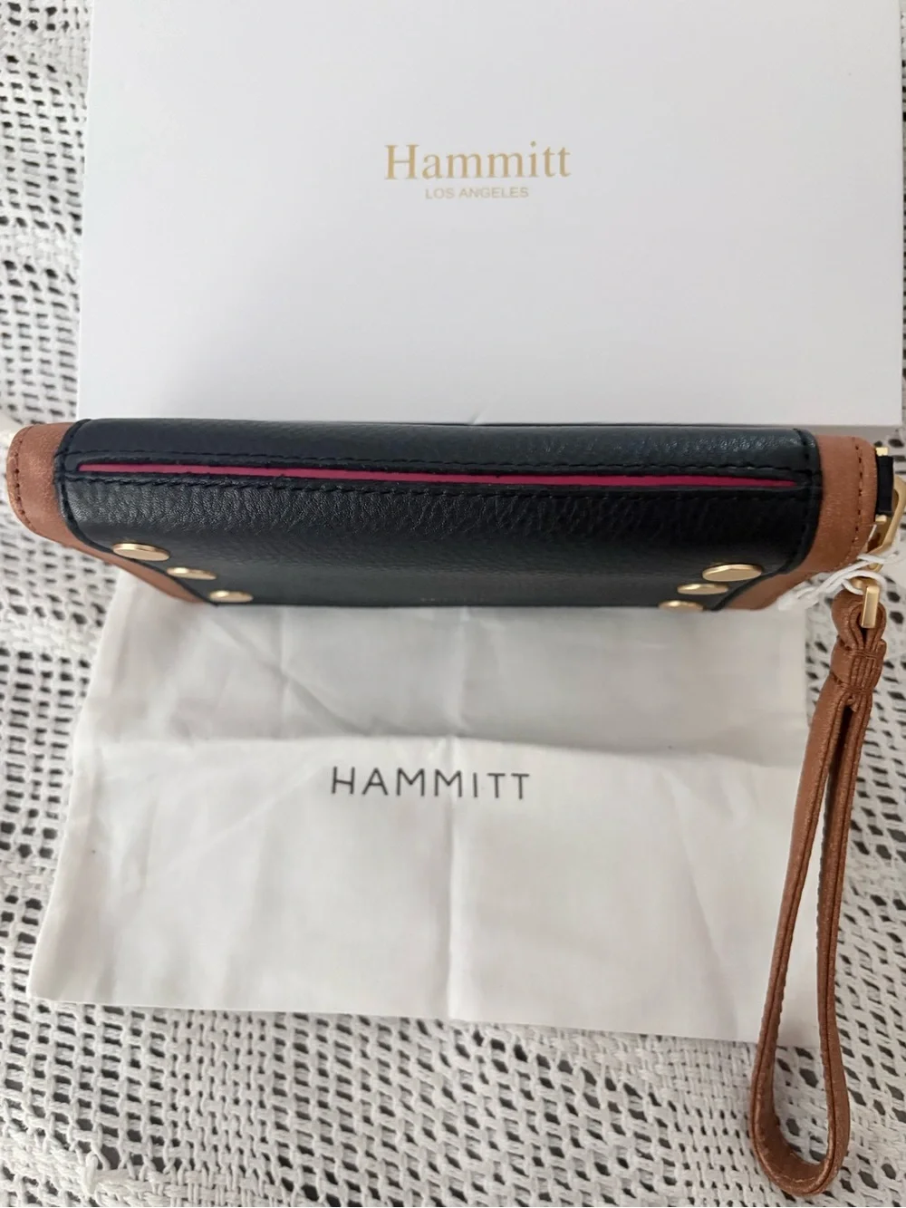 Hammitt Bryant Black and Brown Leather Wallet - NWT